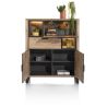 Pavarotti, armoire 125 cm. - 2-portes + 1-tiroir + 1-porte rabattante + 2-niches (+ LED)