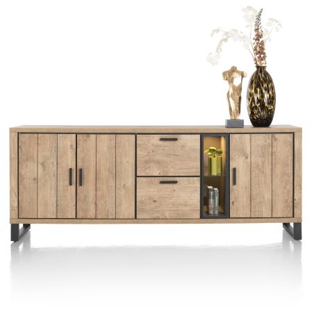 Pavarotti, buffet 230 cm. - 3-portes + 2-tiroirs + 2-niches (+ LED) - Henders and Hazel