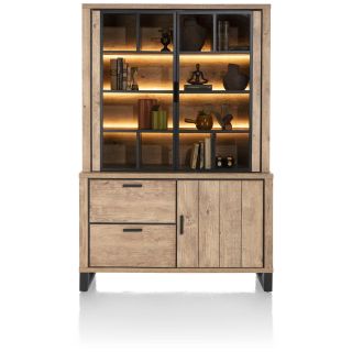 Pavarotti, buffetkast 140 cm. - 2-glasportes + 1-porte + 2-tiroirs (+ LED) - Henders and Hazel