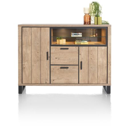 Pavarotti, dressette 160 cm. - 2-portes + 2-tiroirs + 2-niches (+ LED) - Henders and Hazel