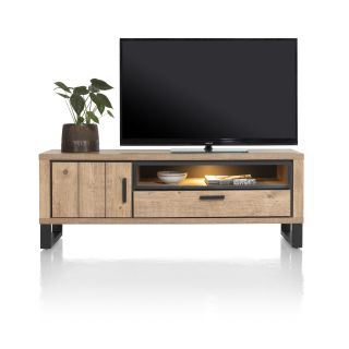 Pavarotti, lowboard 150 cm. - 1-porte + 1-tiroir + 1-niche (+ LED) - Henders and Hazel
