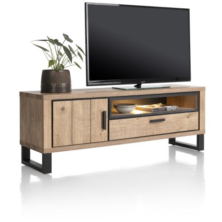 Pavarotti, lowboard 150 cm. - 1-porte + 1-tiroir + 1-niche (+ LED) - Henders and Hazel