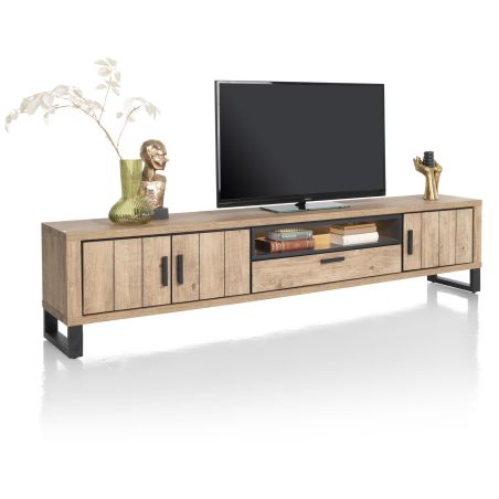 Pavarotti, lowboard 240 cm. - 3-portes + 1-tiroir + 1-niche (+ LED) - Henders and Hazel