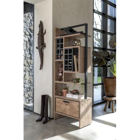Pavarotti, roomdivider 70 cm. - 1-tiroir t&t + 7-niches + 8-range bouteilles - Henders and Hazel