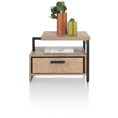 Pavarotti, table d'appoint 60 x 60 cm. + 1-tiroir t&t + 1-niche - Henders and Hazel