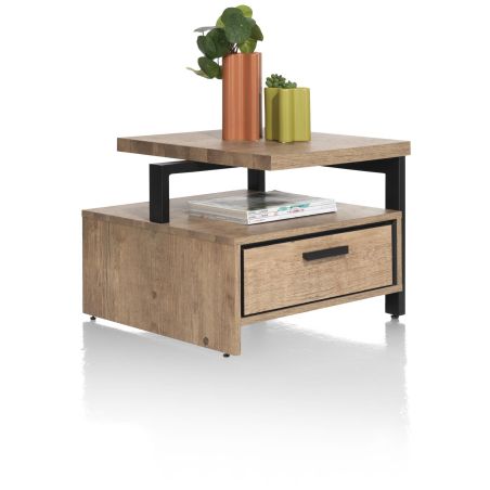 Pavarotti, table d'appoint 60 x 60 cm. + 1-tiroir t&t + 1-niche - Henders and Hazel