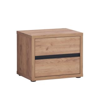 Chevet 2 tiroirs AURORE en décor chêne français