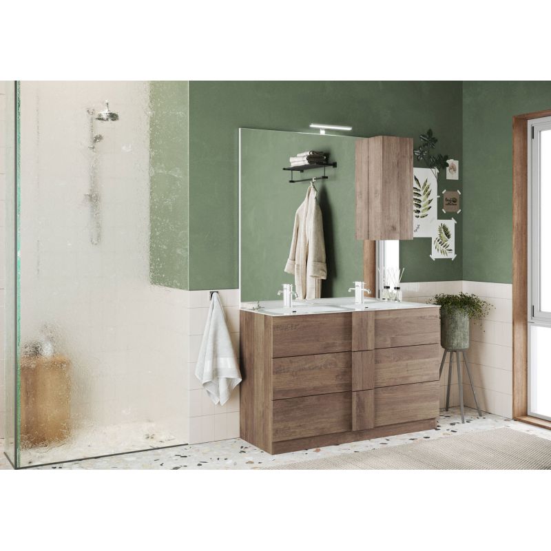 Schildmeyer Milan Nora Armoire De Toilette Avec Miroir - Chêne Cottage 70,5 X 16 X 72,5 Cm