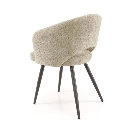 Chaise AVERY en tissu boucle - proposée en 3 coloris