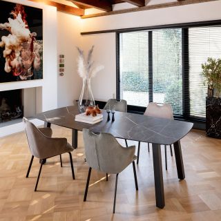 Palace, table a rallonge 160 (+ 50 cm.) x 110 cm. - 4-pieds - Henders and Hazel