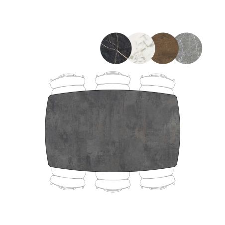 Palace, table de bar 180 x 110 cm - pied central (hauteur 92 cm) - Henders and Hazel