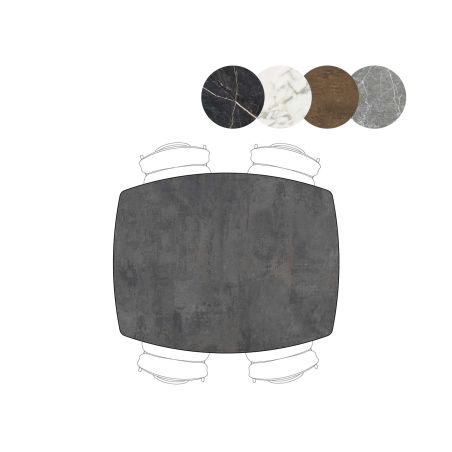 Palace, table ronde 150 x 120 cm. - 4-pieds - Henders and Hazel