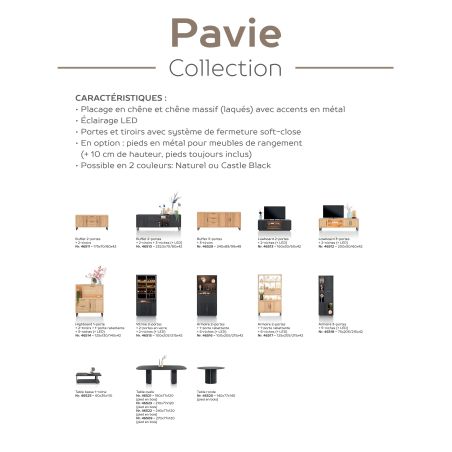 Pavie, table - ovale - 270 x 120 cm. (pied en bois) - Henders and Hazel