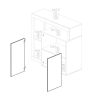 Buffet design 2 portes BURGA 108 cm - proposé en 2 finitions