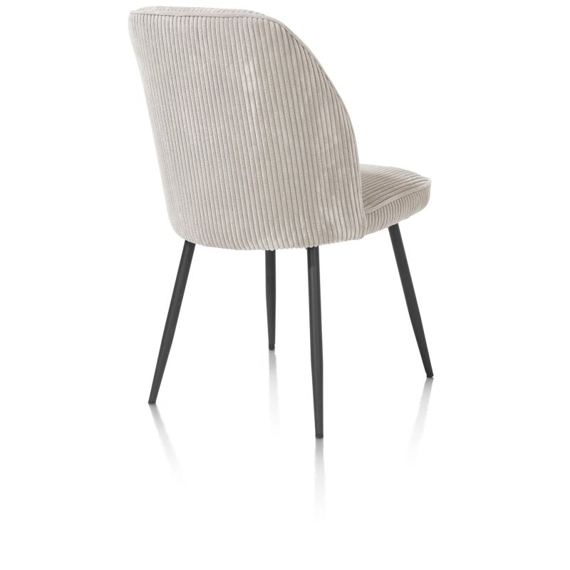 Leonidas, chaise - cadre rough off black - tissu Rivas (knock down) - Henders and Hazel