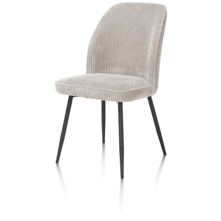 Leonidas, chaise - cadre rough off black - tissu Rivas (knock down) - Henders and Hazel