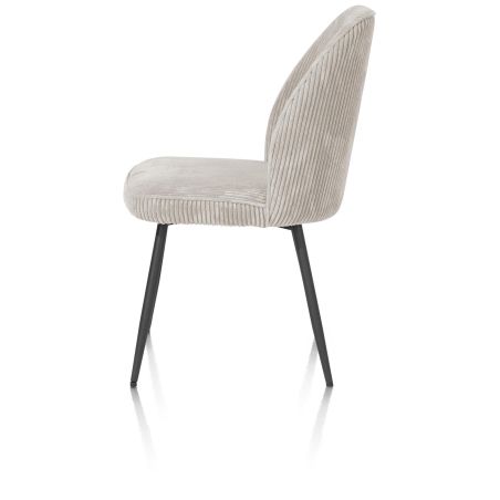 Leonidas, chaise - cadre rough off black - tissu Rivas (knock down) - Henders and Hazel