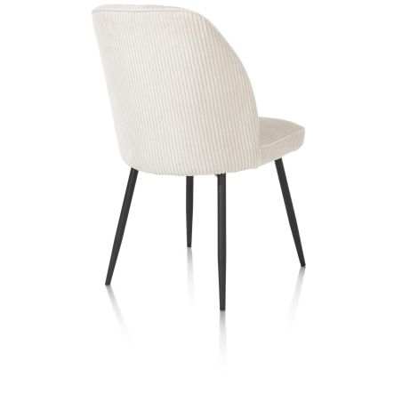 Leonidas, chaise - cadre rough off black - tissu Rivas (knock down) - Henders and Hazel