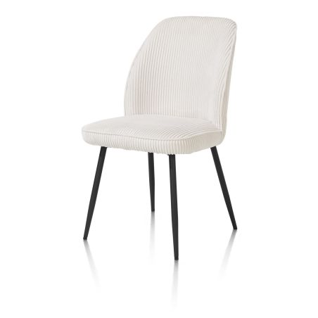 Leonidas, chaise - cadre rough off black - tissu Rivas (knock down) - Henders and Hazel