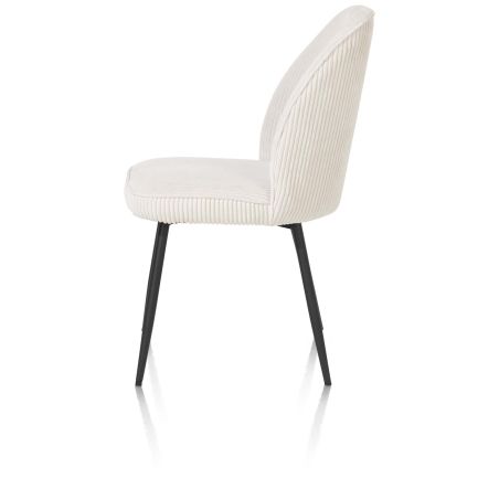 Leonidas, chaise - cadre rough off black - tissu Rivas (knock down) - Henders and Hazel