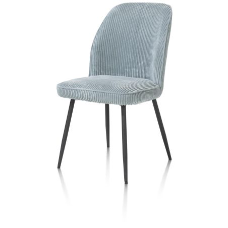 Leonidas, chaise - cadre rough off black - tissu Rivas (knock down) - Henders and Hazel