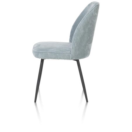 Leonidas, chaise - cadre rough off black - tissu Rivas (knock down) - Henders and Hazel