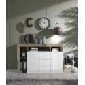 Buffet design 2 portes et 3 tiroirs BURGA 146 cm - proposé en 2 finitions