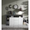 Buffet design 2 portes et 3 tiroirs BURGA 146 cm - proposé en 2 finitions