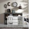 Buffet design 2 portes et 3 tiroirs BURGA 146 cm - proposé en 2 finitions