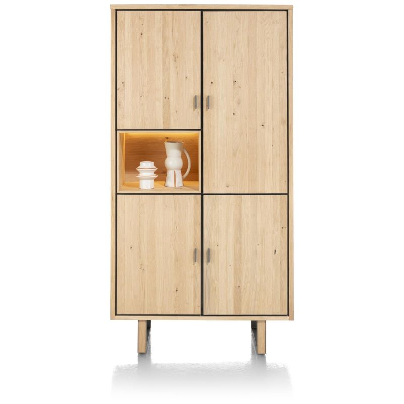 Shimanto, armoire 100 cm - 4-portes + 1-niche (+ LED) - Henders and Hazel
