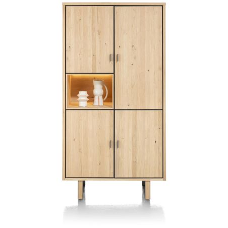 Shimanto, armoire 100 cm - 4-portes + 1-niche (+ LED) - Henders and Hazel