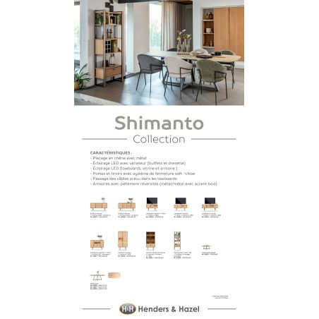 Shimanto, armoire 100 cm - 4-portes + 1-niche (+ LED) - Henders and Hazel