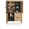 Delmonte, armoire 120 cm. - 1-porte en verre + 2-portes + 2-tiroirs (+ LED)