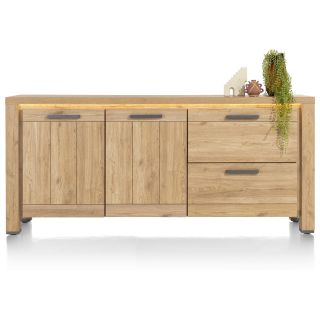 Delmonte, buffet 190 cm. - 2-portes + 2-tiroirs (LED + variateur) - Henders and Hazel