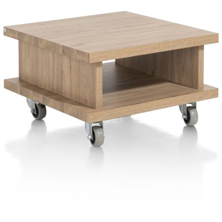 Delmonte, table d'appoint 60 x 60 cm. + 1-niche (+ roues ) - Henders and Hazel