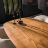 Table ovale MAXIME 180 cm en acacia massif avec pied central en métal