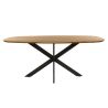 Table ovale MAXIME 180 cm en acacia massif avec pied central en métal