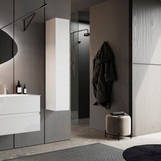 Colonne suspendue HESTIA pour salle de bain endécor blanc brillant