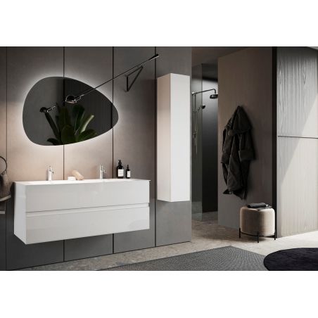 Colonne suspendue HESTIA pour salle de bain endécor blanc brillant