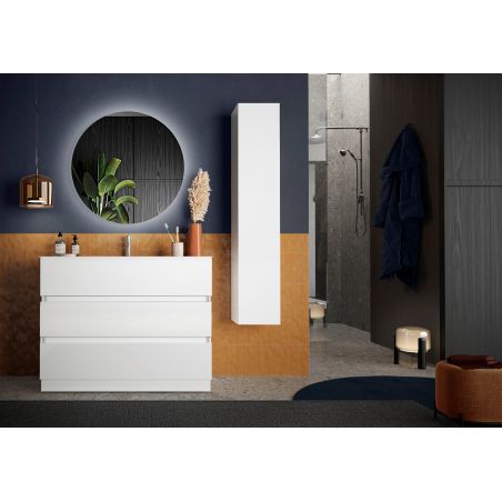 Colonne suspendue HESTIA pour salle de bain endécor blanc brillant