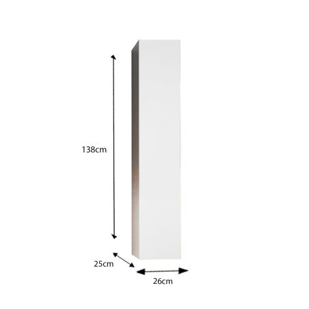 Colonne suspendue HESTIA pour salle de bain endécor blanc brillant