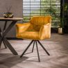 Fauteuil pivotant CORK en tissu velours - proposé en 5 coloris