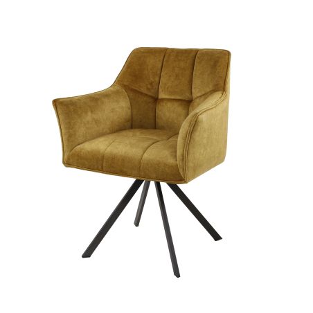 Fauteuil pivotant CORK en tissu velours - proposé en 5 coloris