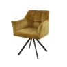 Fauteuil pivotant CORK en tissu velours - proposé en 5 coloris