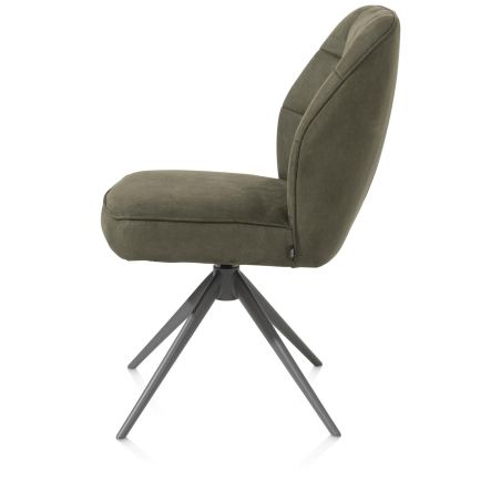 Bell, chaise - pietement graphite - pivotante - confort ressorts - Calabria
