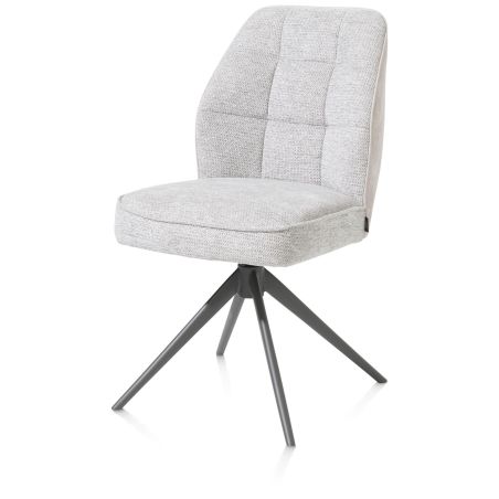 Bell, chaise - pietement graphite - pivotante - confort ressorts - combination Calabria / Vada - Henders and Hazel