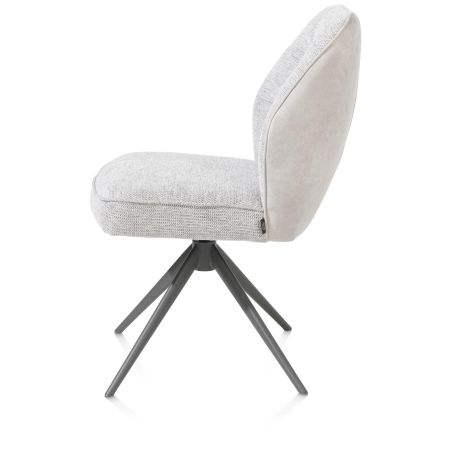 Bell, chaise - pietement graphite - pivotante - confort ressorts - combination Calabria / Vada - Henders and Hazel