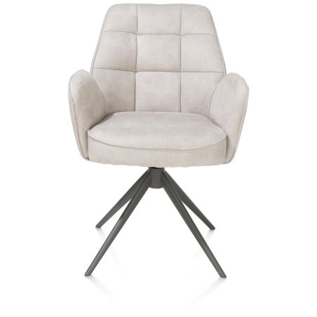 Bell, chaise a accoudoirs - pietement graphite - pivotante - confort ressorts - Calabria - Henders and Hazel