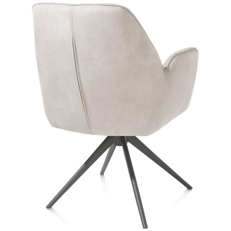 Bell, chaise a accoudoirs - pietement graphite - pivotante - confort ressorts - Calabria - Henders and Hazel