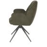 Bell, chaise a accoudoirs - pietement graphite - pivotante - confort ressorts - Calabria - Henders and Hazel